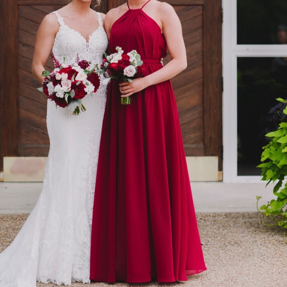 Sorella Vita bridesmaid dress-burgundy/cranberry